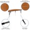 Flash Furniture Round 60 W, 60 L, 30.25 H, Chrome, Laminate, Particleboard, Steel, Wood Grain XU-GRP-A60-HCIRC-OAK-T-A-GG - alternate 8
